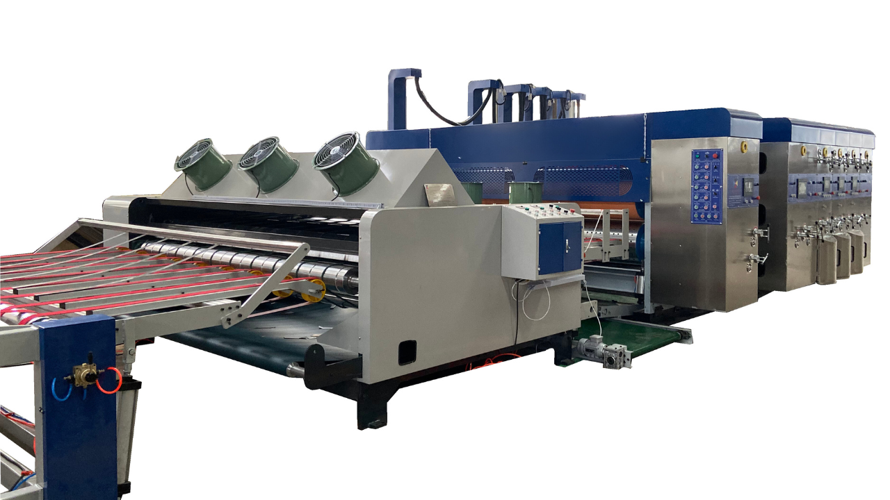 EKS-200XYH Macchina Flexografica con Taglio Longitudinale Cartone e Trasferimento a Rulli