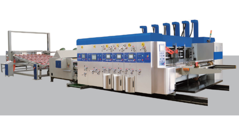 EKS-200XYH Macchina Flexografica con Taglio Longitudinale Cartone e Trasferimento a Rulli